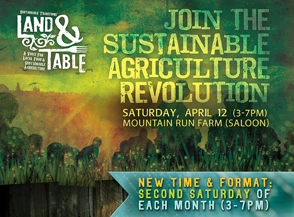 Join us April 12th at Mountain Run Farm saloon
