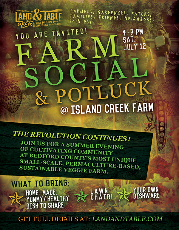 Land and Table - event flyer preview