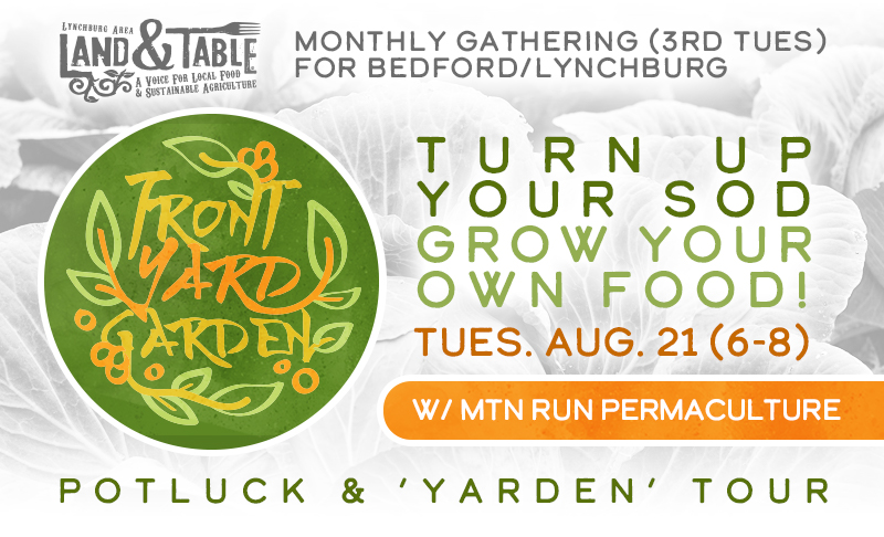 Front Yard Garden: w/ Mtn Run Permaculture – Aug. 21 (Sedalia)