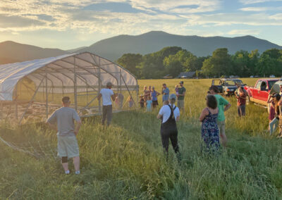 homesteaders and farmers find community at a Land & Table event on a Bedford, Virginia farm.